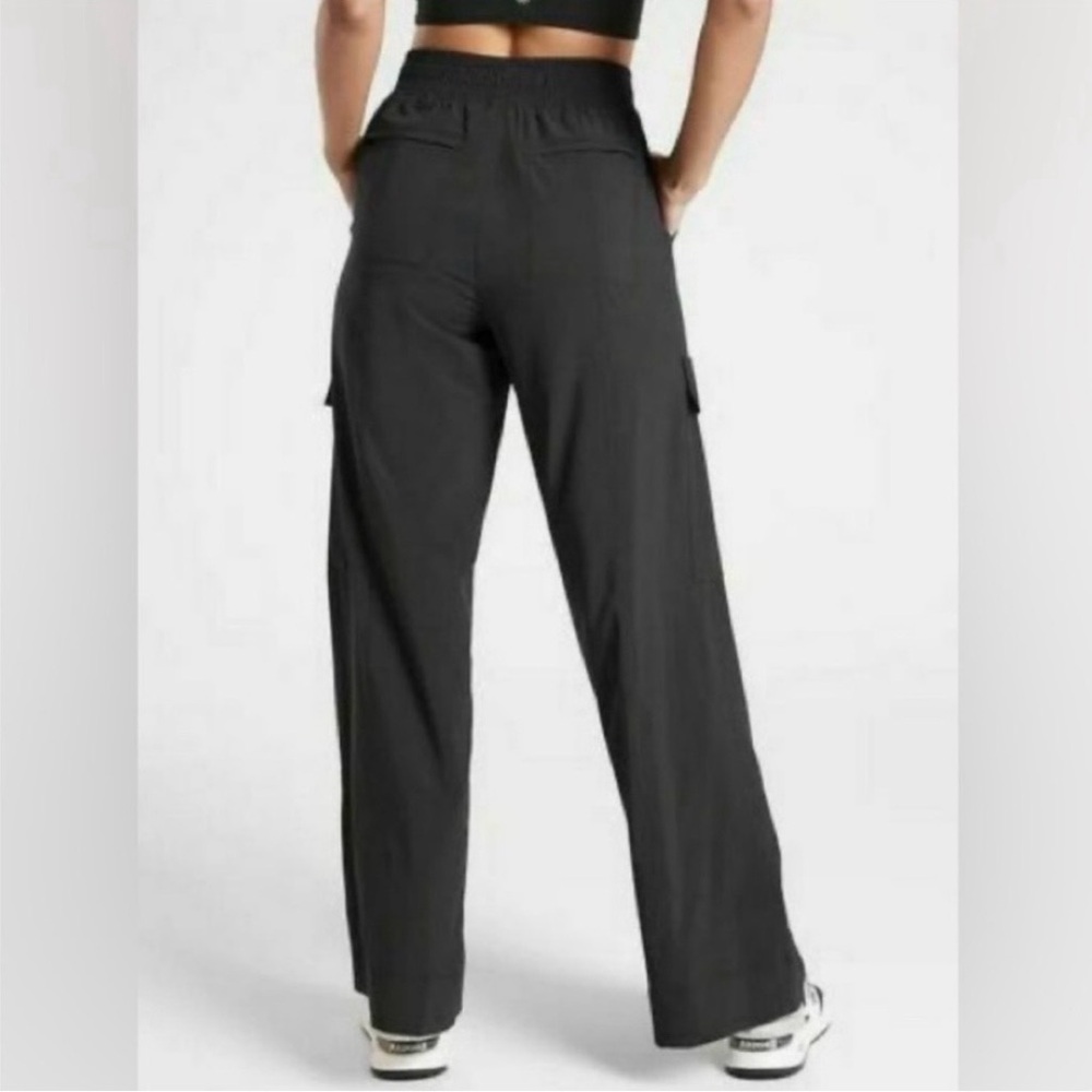 Athleta Black Wide Leg Cargo Pants - Picture 3 of 16